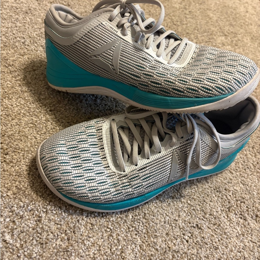 Reebok Women's Gray and Blue Athletic Shoes